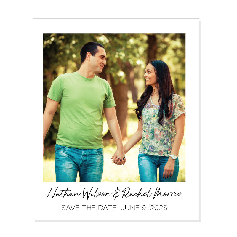 MAG21xl - Wedding Polaroid Picture Save the Date Magnet