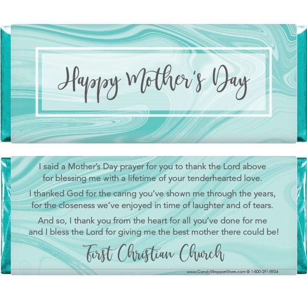 MD202 - Mother's Day Marble Swirl Candy Bar Wrappers Mother's Day Scroll Floral Candy Wrappers md202