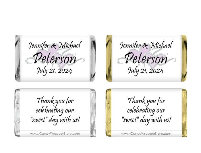 MINI120 Miniature Wedding Candy Bar Wrappers Miniature Size Wrapper Candy Wrapper Store