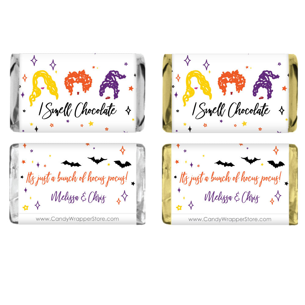 Miniature I Smell Chocolate Hocus Pocus Halloween Hershey's Candy Bar Wrapper - MINIHAL233 Miniature I Smell Chocolate Hocus Pocus Halloween Hershey's Candy Bar Wrapper Party Supplies HAL233
