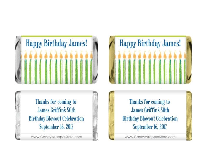 MINIBD307DCH - Miniature Birthday Blowout Candy Bar Wrapper Miniature Birthday Blowout Candy Bar Wrapper Party Favors BD307
