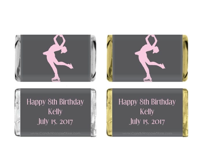 MINIBD356 - Ballerina Miniature Birthday Candy Bar Wrapper Ballerina Miniature Hersheys Birthday Candy Bar Wrapper Party Favors BD356