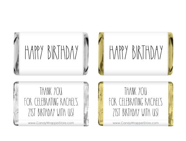 MINIBD446 - Miniature Rae Dunn Inspired Birthday Candy Bar Wrapper Miniature Rae Dunn Inspired Birthday Candy Bar Wrapper Party Favors BD446