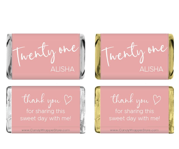 Miniature Viva Magenta Birthday Candy Bar Wrapper Party Favors BD512