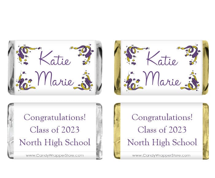 MINIGRAD206 - Miniature Graduation Confetti Candy Wrapper Miniature Graduation Confetti Candy Wrapper Party Favors GRAD206