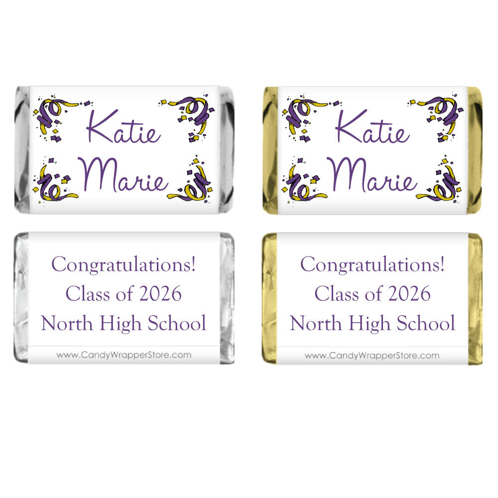 MINIGRAD206 - Miniature Graduation Confetti Candy Wrapper Miniature Graduation Confetti Candy Wrapper Party Favors GRAD206