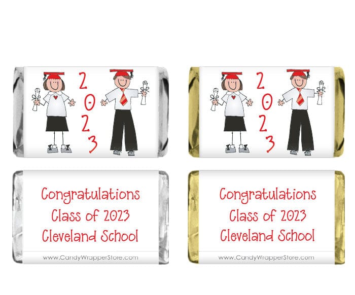 MINIGRAD208 - Miniature Graduation Kids Candy Bar Wrapper Miniature Graduation Kids Candy Bar Wrapper Party Favors GRAD208