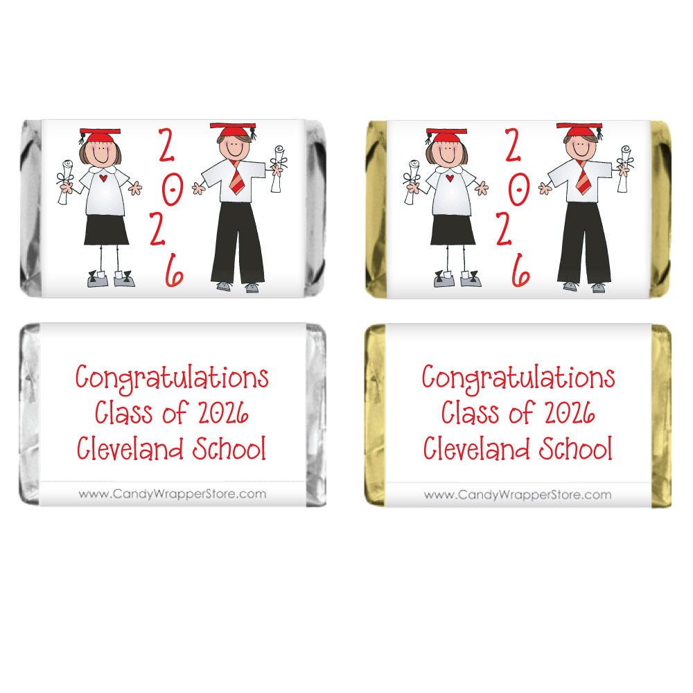 MINIGRAD208 - Miniature Graduation Kids Candy Bar Wrapper Miniature Graduation Kids Candy Bar Wrapper Party Favors GRAD208