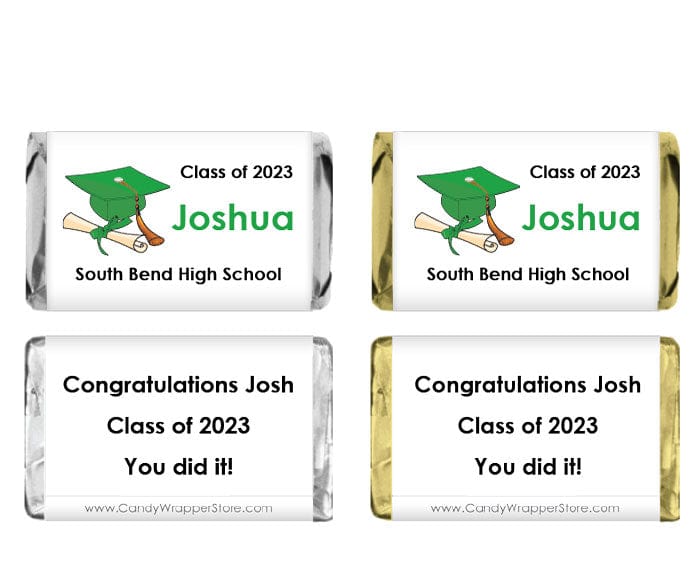MINIGRAD210 - Miniature Graduation Hat Candy Bar Wrapper Miniature Graduation Hat Candy Bar Wrapper Party Favors GRAD210