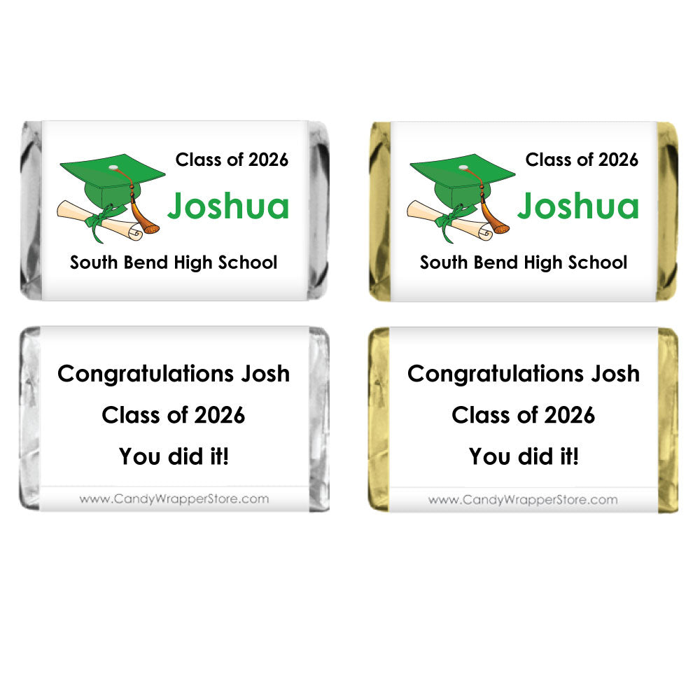 MINIGRAD210 - Miniature Graduation Hat Candy Bar Wrapper Miniature Graduation Hat Candy Bar Wrapper Party Favors GRAD210