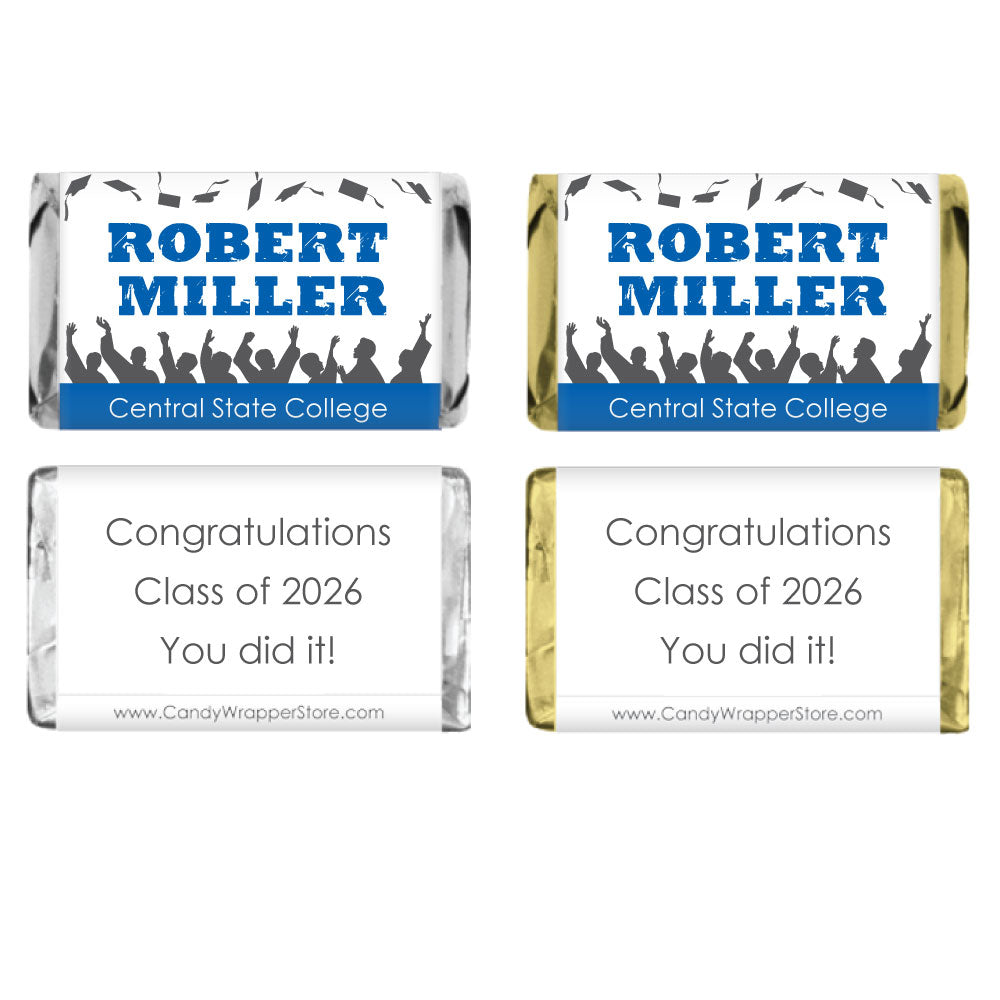 MINIGRAD212 - Miniature Graduation Mortarboard Toss Candy Wrapper Miniature Graduation Mortarboard Toss Candy Wrapper Party Favors GRAD212
