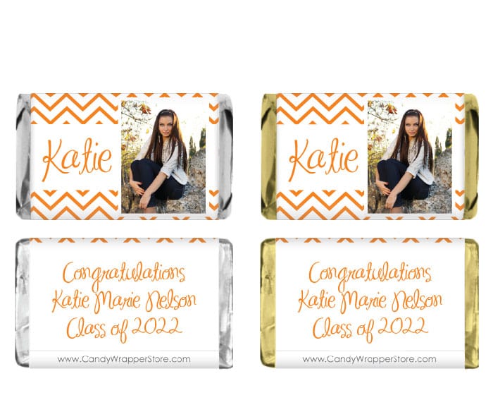 MINIGRAD227photo - Miniature Graduation Chevron Photo Candy Bar Wrapper Miniature Graduation Chevron Photo Candy Bar Wrapper Party Favors GRAD227