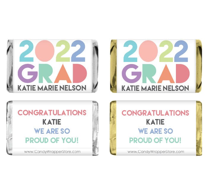 MINIGRAD241 - Miniature Graduation Trendy 2023 Candy Bar Wrapper MINIGRAD217 - Miniature Class of 2023 Graduation Candy Wrapper Party Favors GRAD241