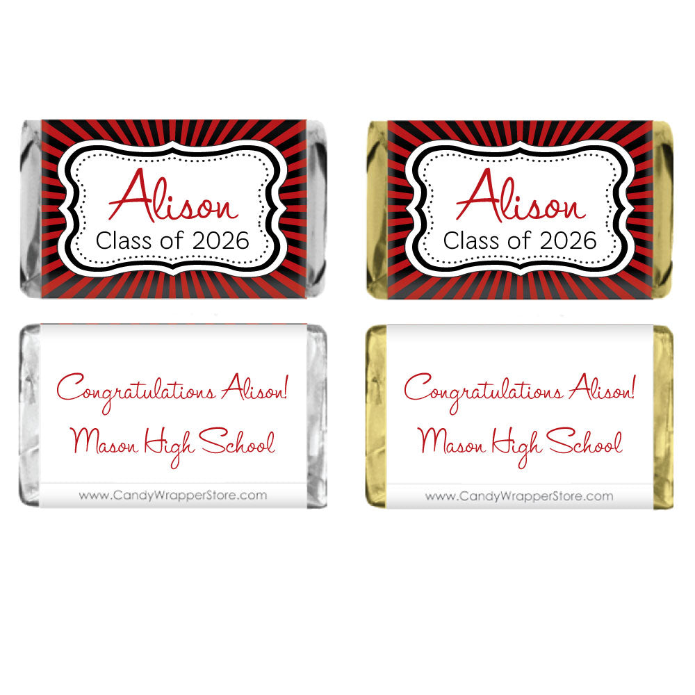 MINIGRAD351 - Graduation Rays Miniature Wrapper Graduation Rays Miniature Wrapper Party Favors GRAD351