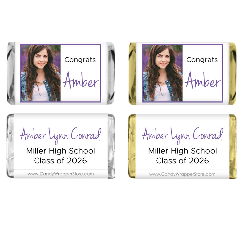 MINIGRAD402 - Miniature Graduation Photo Candy Wrapper Miniature Graduation Photo Candy Wrapper Party Favors GRAD402