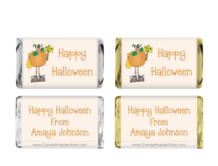MINIHAL200C - Miniature Pumpkin Halloween Wrapper Miniature Pumpkin Halloween Wrapper Party Supplies HAL200