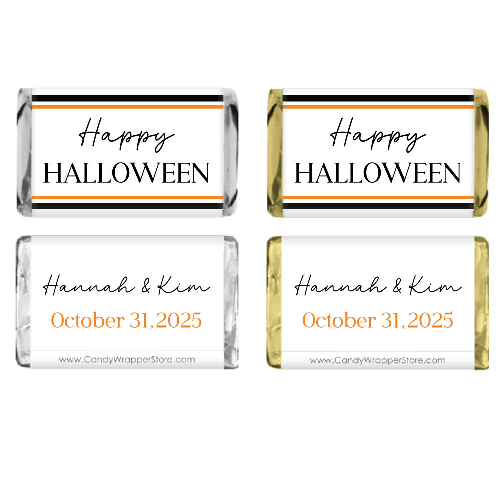 MINIHAL226 - Miniature Simple Lines Happy Halloween Candy Wrapper Miniature Simple Lines Happy Halloween Candy Wrapper Party Supplies HAL226
