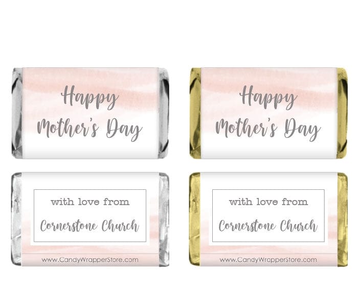 MINIMD206 - Miniature Mother's Day Blush Mist Candy Wrappers Miniature Mother's Day Blush Mist Candy Wrappers Party Favors md206