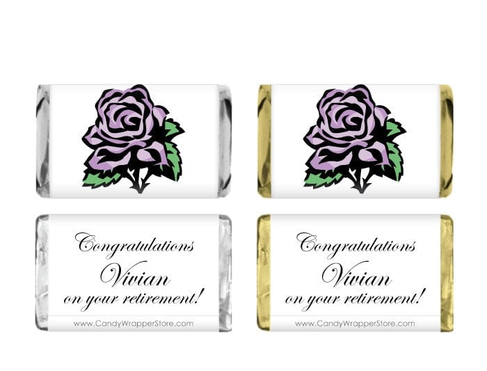 MINIRET204 - Miniature Rose Retirement Candy Wrapper Miniature Rose Retirement Candy Wrapper RET204