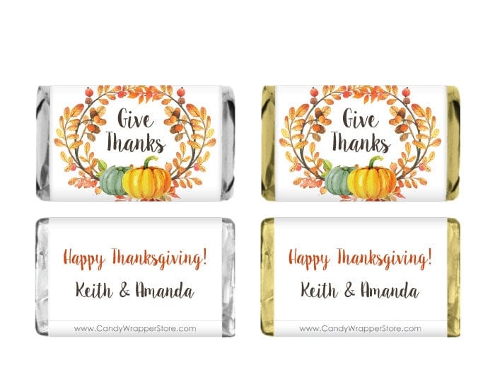 MINITHANKS103 - Miniature Thanksgiving Pumpkin Wreath Wrappers Miniature Thanksgiving Pumpkin Wreath Wrappers THANKS103