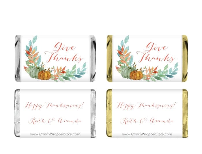 MINITHANKS211 - Miniature Thanksgiving Hand Painted Pumpkins Wrappers Miniature Thanksgiving Hand Painted Pumpkins Wrappers THANKS211