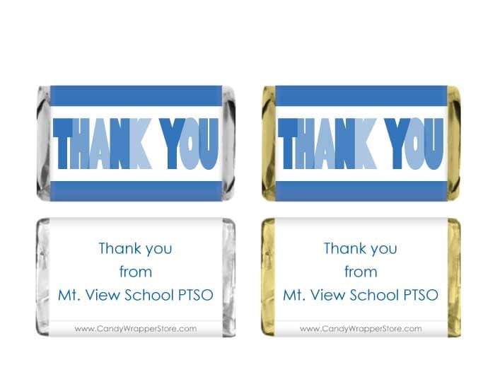 MINITY201 - Miniature Thank You Candy Bar Wrapper Miniature Thank You Candy Bar Wrapper TY201