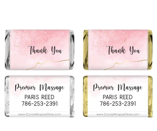 MINITY274 - Miniature Gold Confetti Thank You Candy Bar Wrapper Miniature Gold Confetti Thank You Candy Bar Wrapper Miniature Size Wrapper TY274