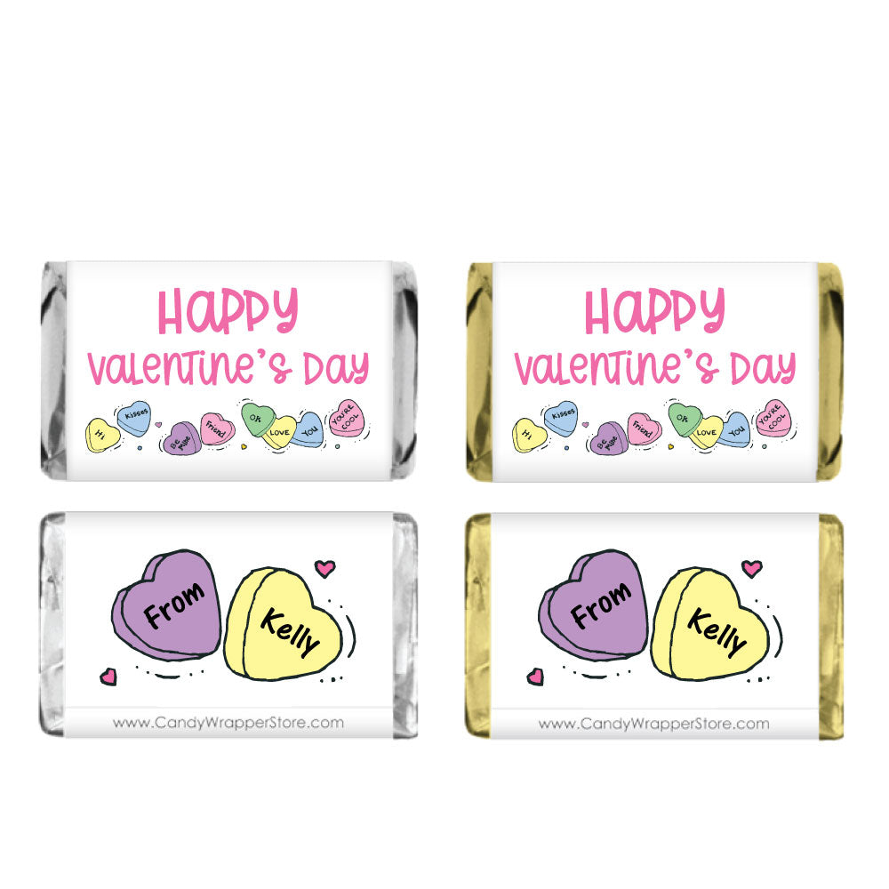 MINIVAL200 - Mini Conversation Hearts Valentines Day Wrappers Mini Conversation Hearts Valentines Day Wrappers VAL200