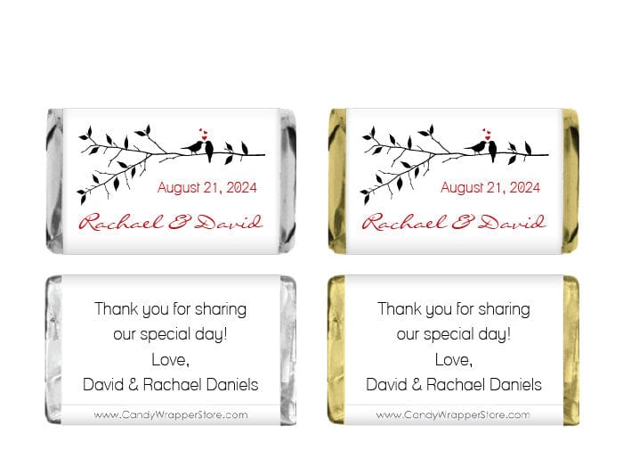 MINIWA325 - Miniature Birds on a Branch Wedding Wrapper Miniature Birds on a Branch Wedding Wrapper Miniature Size Wrapper WA325