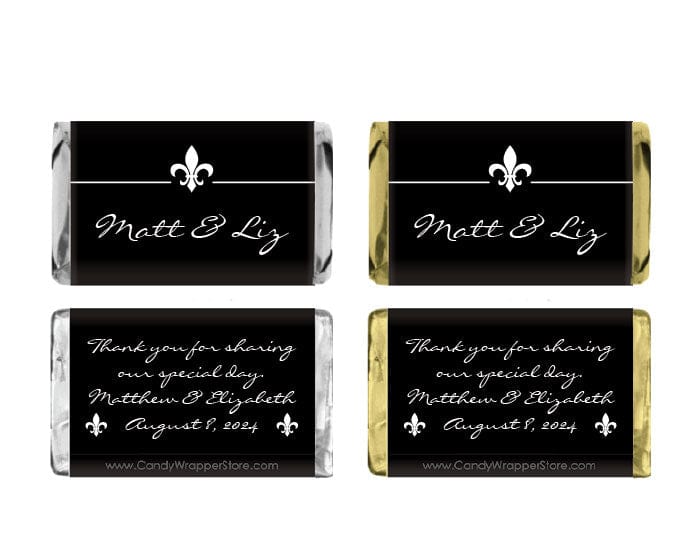 MINIWA330 - Miniature Fleur de lis Wedding Wrapper Miniature Fleur de lis Wedding Wrapper Miniature Size Wrapper WA330