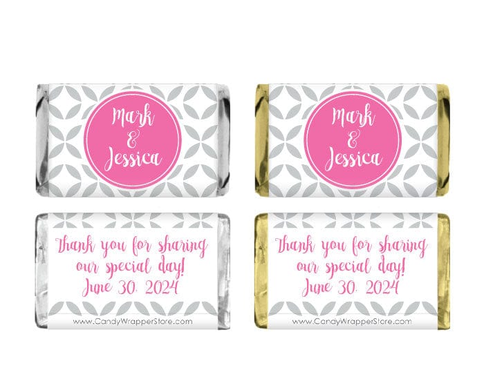 MINIWA339 - Miniature Big Dot Wedding Candy Bar Wrapper Miniature Big Dot Wedding Candy Bar Wrapper Miniature Size Wrapper WA339