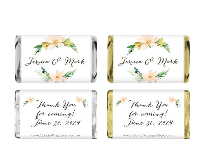 MINIWA350 - Miniature Romantic Cosmos Wedding Candy Bar Wrapper Miniature Romantic Cosmos Wedding Candy Wrapper Miniature Size Wrapper WA350