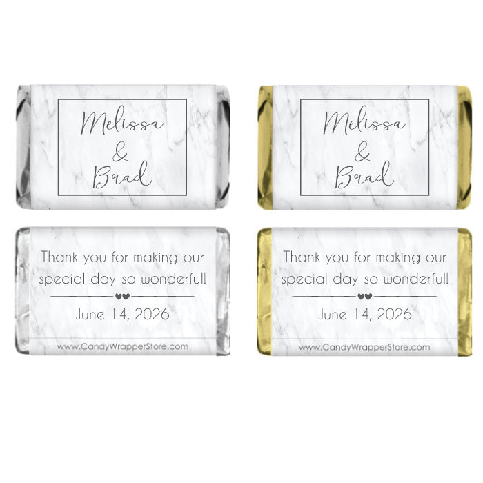 MINIWA459 - Miniature Modern Marble Wedding Candy Bar Wrapper Miniature Modern Marble Wedding Candy Bar Wrapper Miniature Size Wrapper WA459