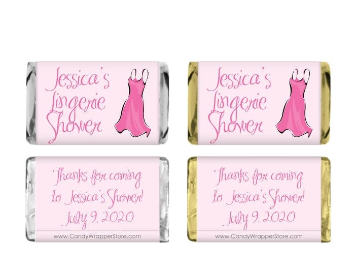 MINIWS111 - Lingerie Shower Miniature Candy Wrapper Miniature Bridal Shower Candy Bar Wrappers WS111