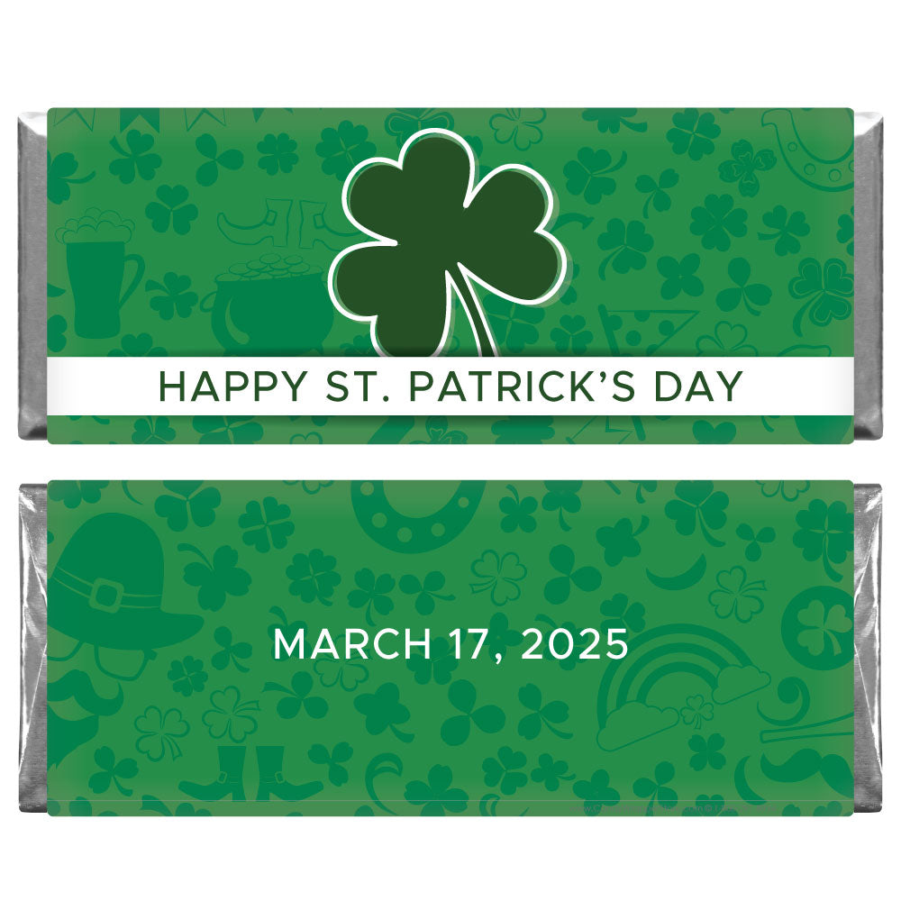 PAT203 - St Patricks Day Regular Size Personalized Candy Bar St Patricks Day Regular Size Personalized Candy Bar Candy Wrapper Store
