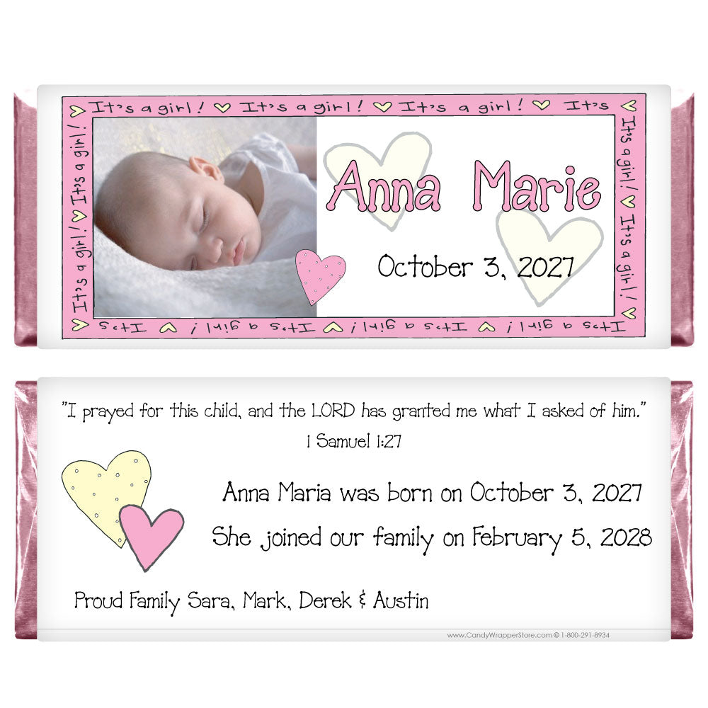 Photo Adoption Wrapper Photo Adoption Candy Bar Wrapper Birth Announcement Candy Wrapper Store