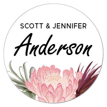 Pink Floral Wedding Stickers Candy Wrapper Store