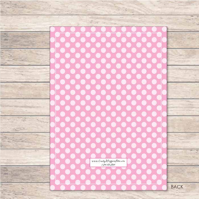 Pretty Pink Polka Dots Baby Girl Announcement Birth Announcement Candy Wrapper Store
