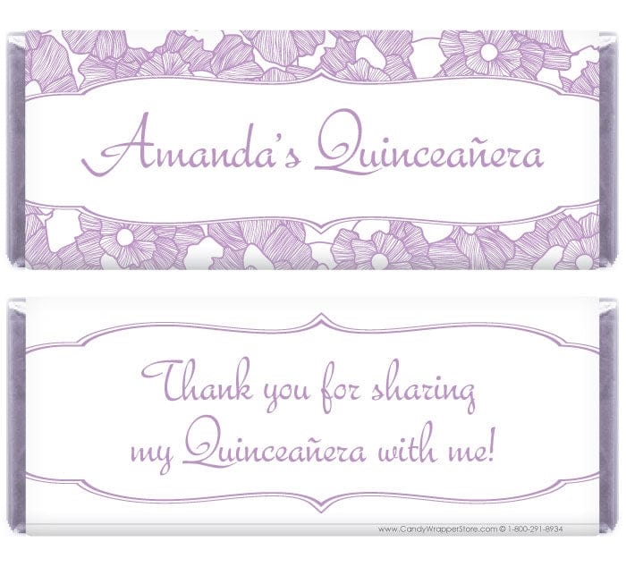 QUIN210 - Quinceanera Poppy Candy Bar Wrappers Quinceanera Poppy Candy Bar Wrappers Candy Wrapper Store