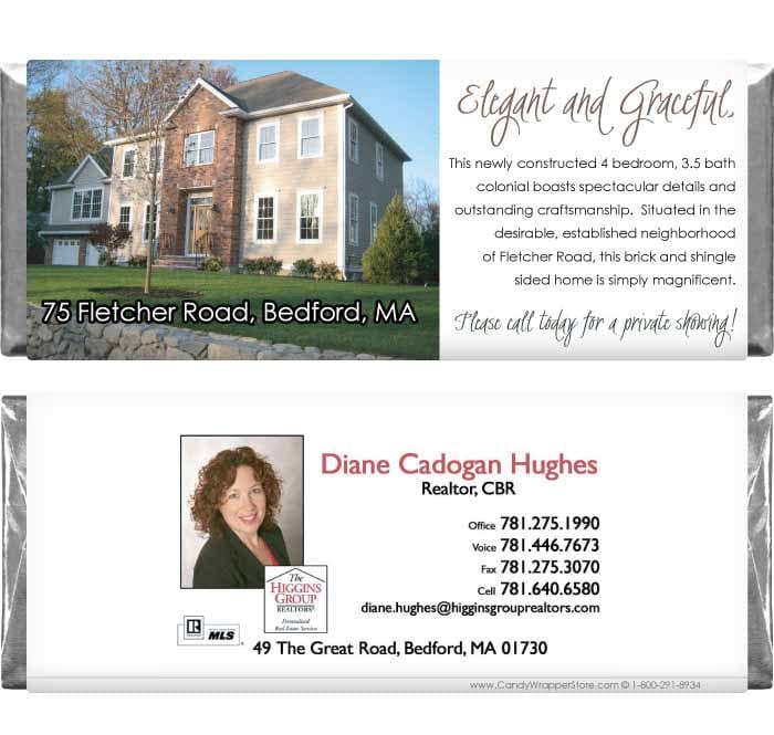 REALTOR404 - Realtor Open House Wrapper Candy Bar Wrapper with your business card Candy Bars Party Supplies Candy Wrapper Store