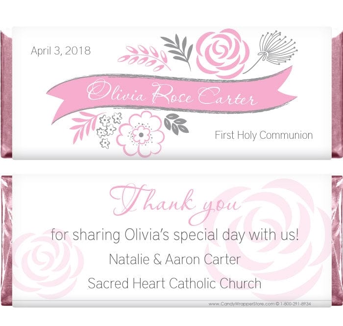 REL211 - Blooming Ribbon Religious Wrapper Blooming Ribbon Religious Wrapper Candy Wrapper Store