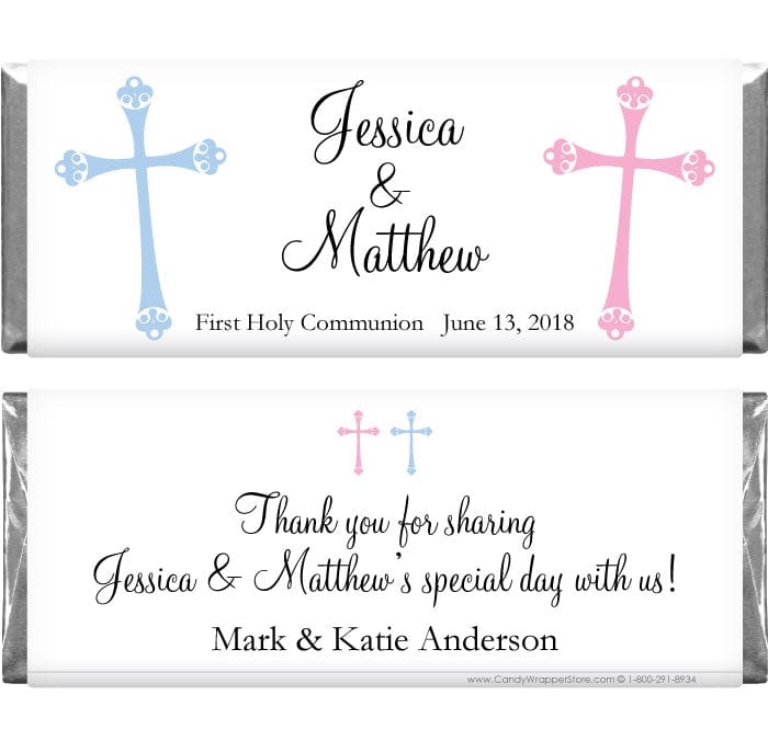 REL213 - Religious Double Cross Candy Bar Wrapper Religious Double Cross Candy Bar Wrapper REL213