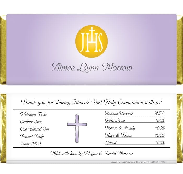 REL224 - Chalice Communion Cup Religious Wrapper Chalice Communion Cup Religious 1.55 oz Candy Bar Wrappers Candy Wrapper Store