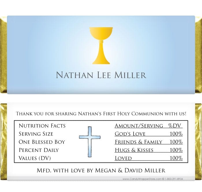 REL225 - JHS Monogram Religious Wrapper JHS Monogram Religious 1.55 oz Candy Bar Wrappers Candy Wrapper Store