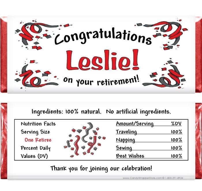 RET203 - Retirement Confetti Candy Wrapper Candy Wrapper Store
