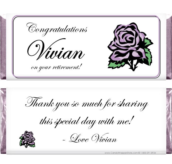 RET204 - Rose Retirement Candy Wrapper Rose Retirement Candy Wrapper Candy Wrapper Store