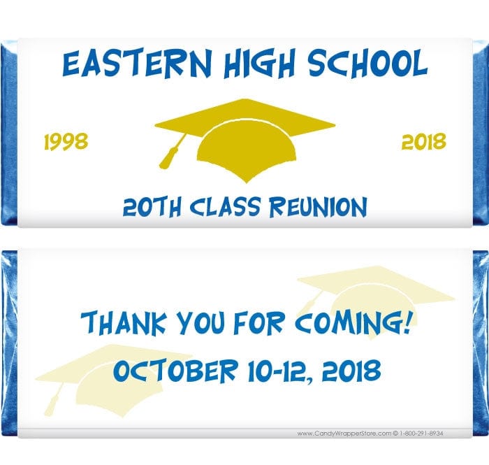 REU200 - Class Reunion Candy Bar Wrappers Class Reunion Candy Bar Wrappers Party Favors Candy Wrapper Store