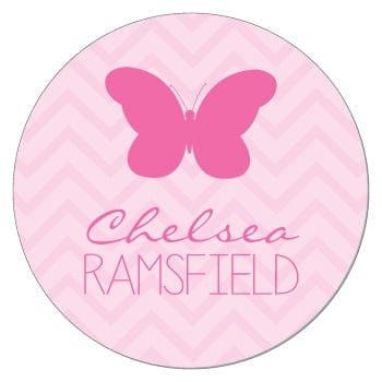 SBD2 - Butterfly Silhouette Birthday Stickers Butterfly Silhouette Birthday Stickers Party Favors Candy Wrapper Store