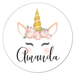 SBD332 - Magical Unicorn Birthday Stickers Magical Unicorn Birthday Stickers Party Favors BD332