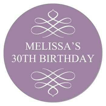 SBD6 - Calligraphy Swirl Birthday Stickers Calligraphy Swirl Birthday Stickers Party Favors Candy Wrapper Store